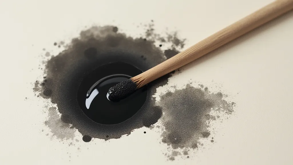 Sumi ink stick and ground ink