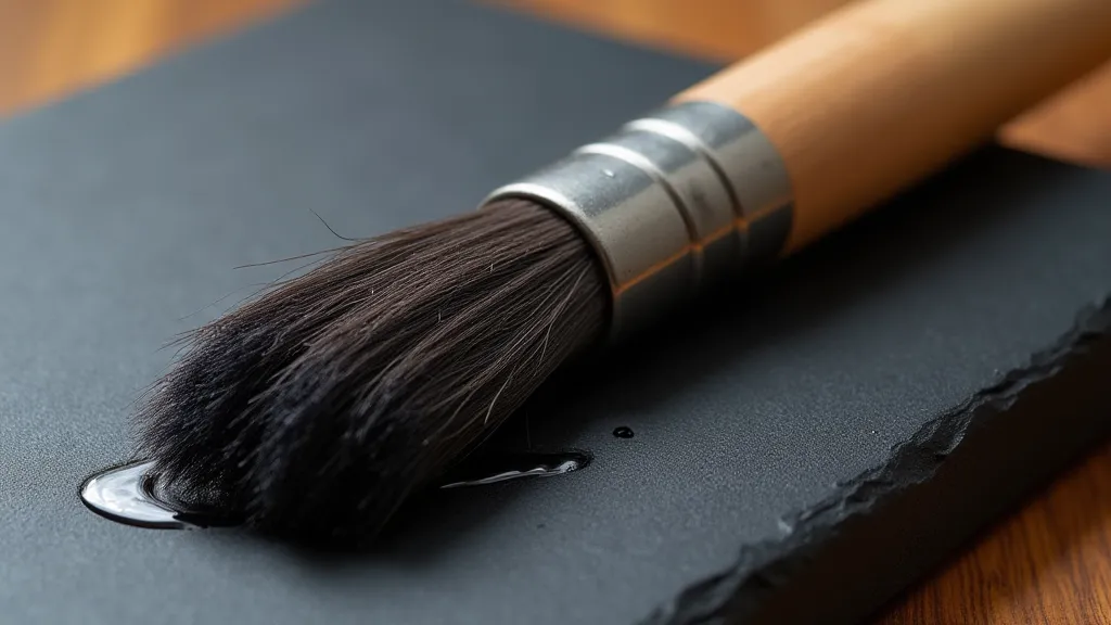 Sumie brush and ink stone