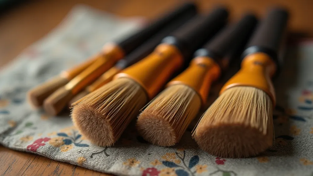 Sumie brushes in a protective roll